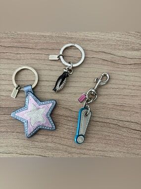 Coach vintage lot Star Penguin Star Keychain bag Charm FOB